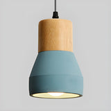 Nordic Colorful Wooden Top Dining Room Pendant Light Set Image - 5