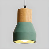 Nordic Colorful Wooden Top Dining Room Pendant Light Set Image - 6