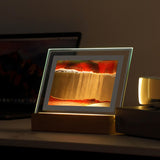 Nordic Creative Geometric LED Sand Art Decor Table Lamp Image - 4