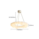 Nordic Creativity Ring Cloud Resin White Chandelier Image - 11