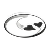 Nordic Crescent Heart LED Flush Mount Ceiling Light Image - 3