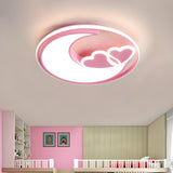 Nordic Crescent Heart LED Flush Mount Ceiling Light Image - 4