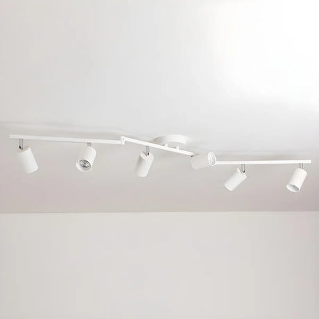 Nordic Cylinder Metal Ceiling Track Light White Large Image - 2