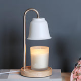 Nordic Fashion Golden Bell Shade Wooden Base Table Lamp Image - 14