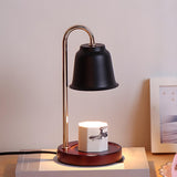 Nordic Fashion Golden Bell Shade Wooden Base Table Lamp Image - 18