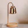 Nordic Fashion Golden Bell Shade Wooden Base Table Lamp Image - 2