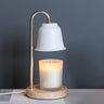 Nordic Fashion Golden Bell Shade Wooden Base Table Lamp Image - 3