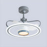 Nordic Fashion Ring Metal Ceiling Fan with LED Light Image - 7