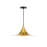 Nordic Flared Modern Glossy Metal Cone Pendant Light Image - 10