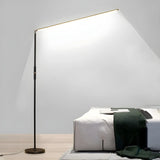 Nordic Iron LED Silica Gel Strip Bedroom Floor Lamp Image - 1