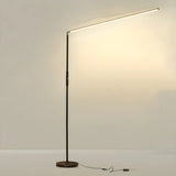 Nordic Iron LED Silica Gel Strip Bedroom Floor Lamp Image - 10