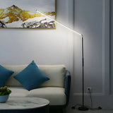 Nordic Iron LED Silica Gel Strip Bedroom Floor Lamp Image - 15