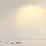 Nordic Iron LED Silica Gel Strip Bedroom Floor Lamp Image - 2