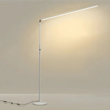 Nordic Iron LED Silica Gel Strip Bedroom Floor Lamp Image - 3