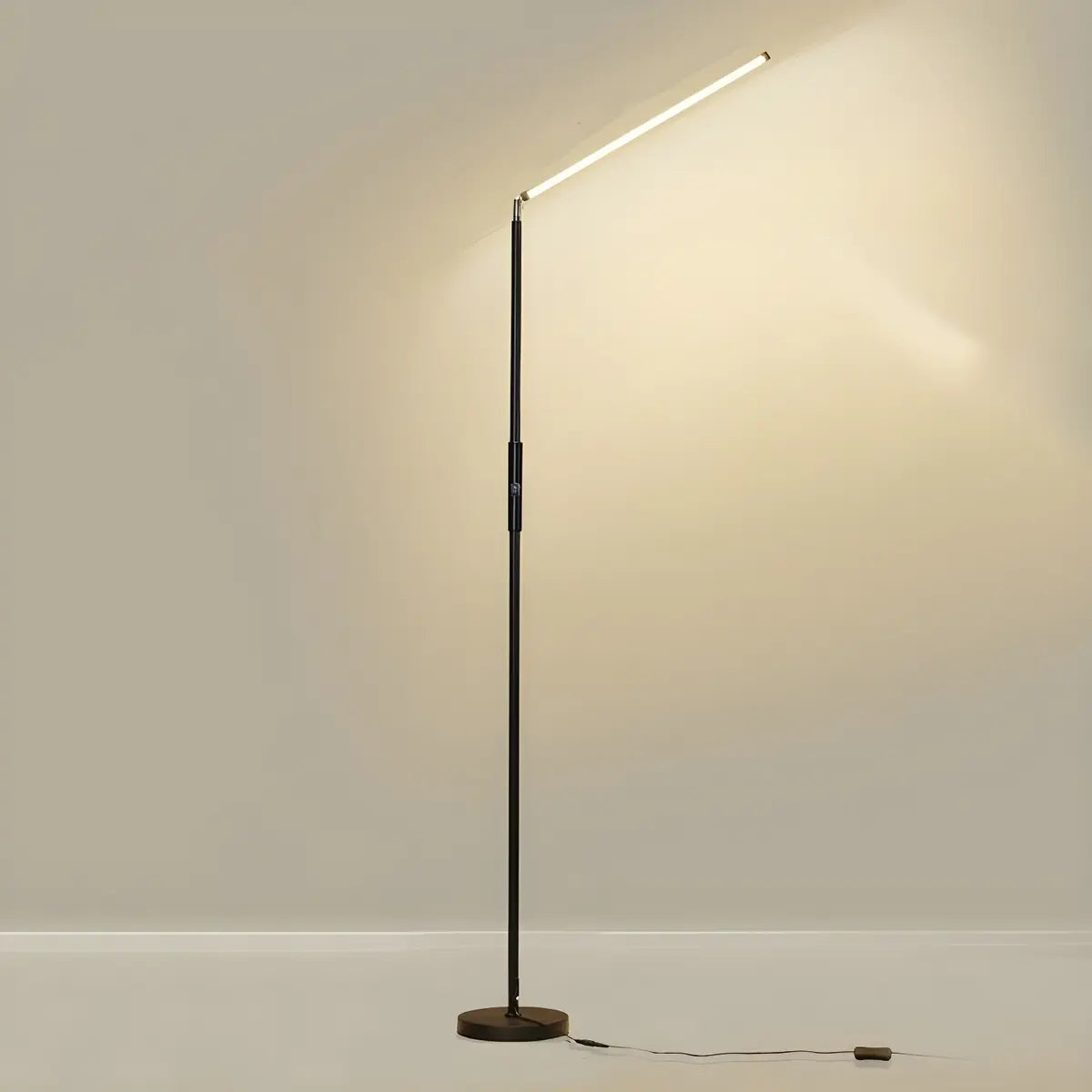 Nordic Iron LED Silica Gel Strip Bedroom Floor Lamp Image - 9