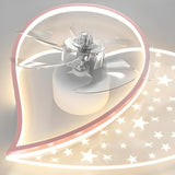 Nordic Kids Room Star-Shaped Ceiling Fan with Light Image - 16