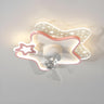 Nordic Kids Room Star-Shaped Ceiling Fan with Light Image - 2