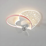 Nordic Kids Room Star-Shaped Ceiling Fan with Light Image - 5