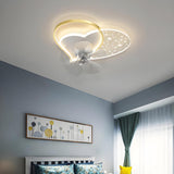 Nordic Kids Room Star-Shaped Ceiling Fan with Light Image - 6