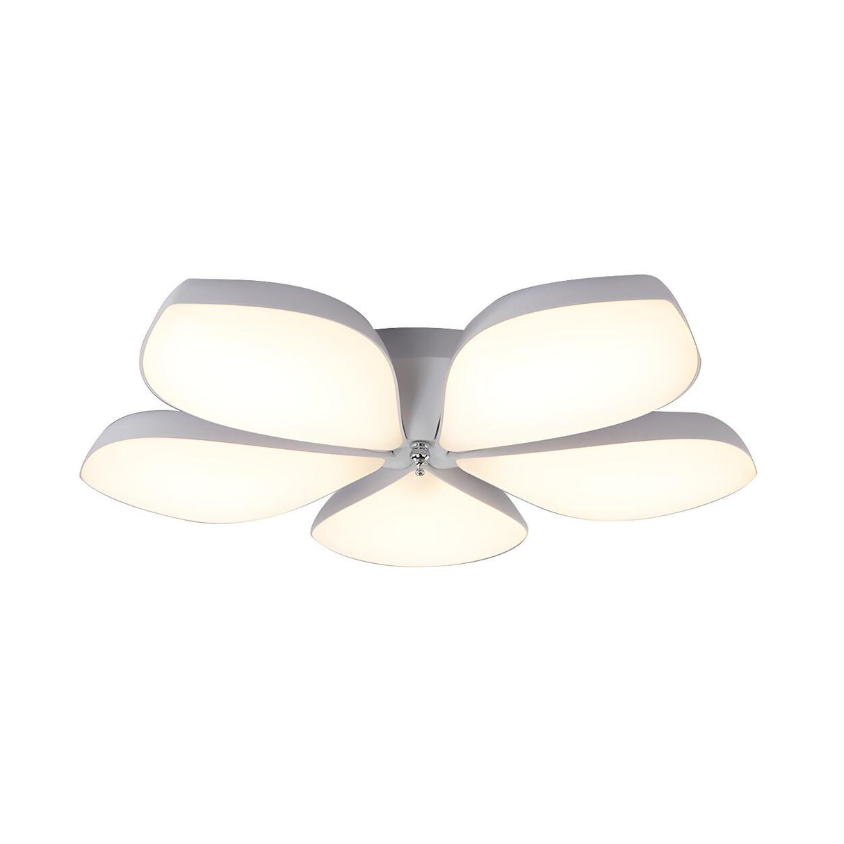 Nordic Large White Petal LED Flush Mount Light 3-Light Image - 11