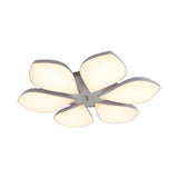 Nordic Large White Petal LED Flush Mount Light 3-Light Image - 15