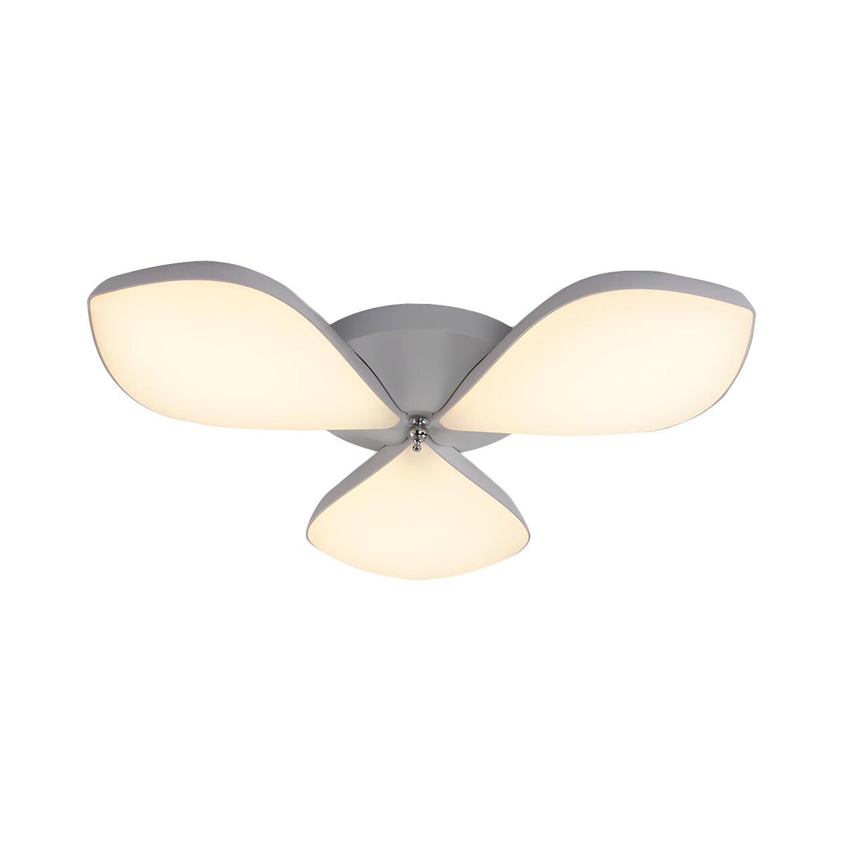 Nordic Large White Petal LED Flush Mount Light 3-Light Image - 3