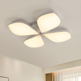 Nordic Large White Petal LED Flush Mount Light 3-Light Image - 6