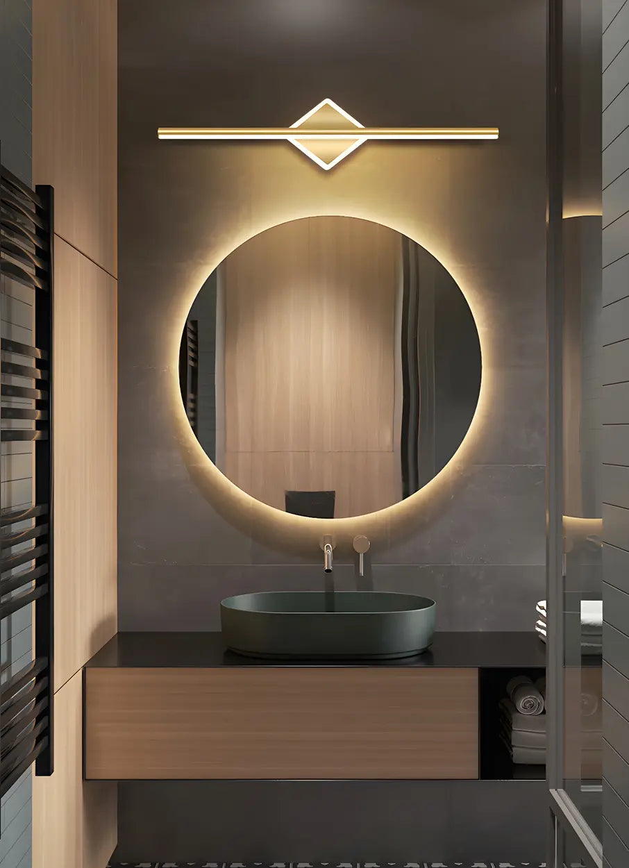 Nordic Luxury Circular Accent Linear Metal Vanity Light Image - 18