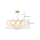 Nordic Luxury Frosted Glass Petal Bedroom Clear Chandelier Image - 17