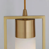 Nordic Marble Alabaster Cylinder Bedroom Pendant Light Image - 12