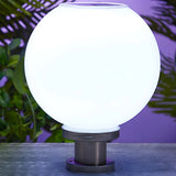 Nordic Metal Ball Shape Solar Pillar Outdoor Table Lamp Image - 11