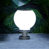 Nordic Metal Ball Shape Solar Pillar Outdoor Table Lamp Image - 2