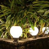 Nordic Metal Ball Shape Solar Pillar Outdoor Table Lamp Image - 23