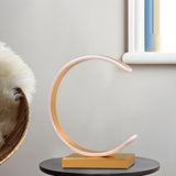 Nordic Minimalist Half Moon Aluminum LED Table Lamp Image - 10