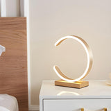 Nordic Minimalist Half Moon Aluminum LED Table Lamp Image - 11