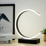 Nordic Minimalist Half Moon Aluminum LED Table Lamp Image - 14