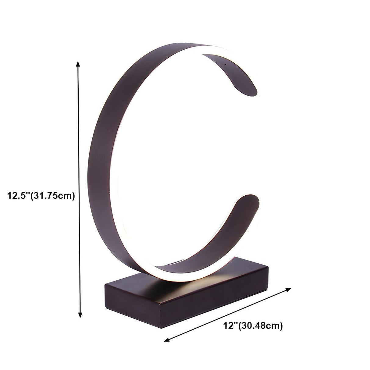 Nordic Minimalist Half Moon Aluminum LED Table Lamp 