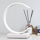 Nordic Minimalist Half Moon Aluminum LED Table Lamp Image - 2