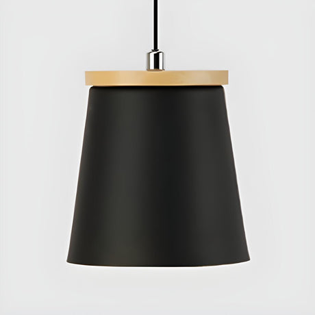 Nordic Modern Black Gray White Drum Metal Pendant Light Image - 2