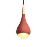 Nordic Modern Ceramic Teardrop Green Pendant Light Image - 13