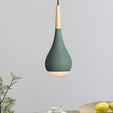 Nordic Modern Ceramic Teardrop Green Pendant Light Image - 3