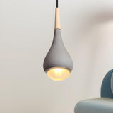 Nordic Modern Ceramic Teardrop Green Pendant Light Image - 6