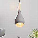 Nordic Modern Ceramic Teardrop Green Pendant Light Image - 7