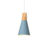 Nordic Modern Yellow Cone Wood Pendant Light Living Room Image - 12