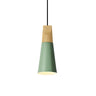 Nordic Modern Yellow Cone Wood Pendant Light Living Room Image - 14