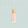 Nordic Modern Yellow Cone Wood Pendant Light Living Room Image - 8