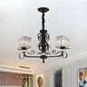 Nordic Round Black Prismatic Optical Crystal Iron Chandelier Image - 4