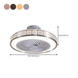 Nordic Round Decor Trim Bladeless Ceiling Fan Light #size