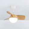 Nordic Simple 3-Blade Ball Shape Ceiling Fan with Light Image - 11