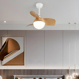 Nordic Simple 3-Blade Ball Shape Ceiling Fan with Light Image - 20